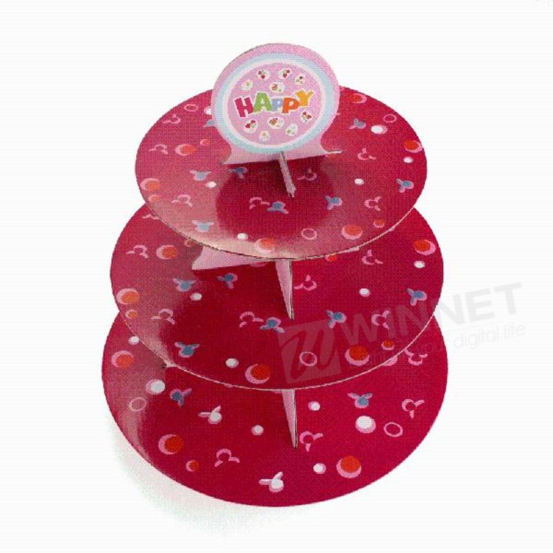 Party Birthday 3 Tier Cupcake Cake Muffin Stand