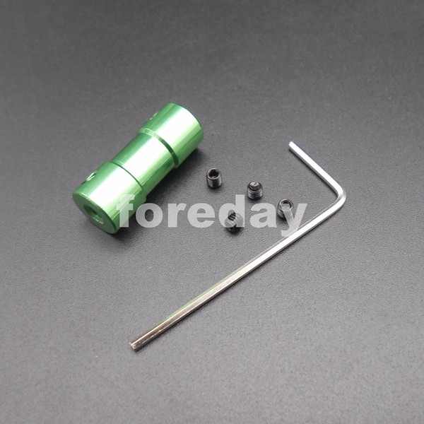 Description Picture 2 of item5PCS Aluminum Green 3- 3.17mm Shaft Motor Flexible Coupling Coupler Length: 25mm dia. 10mm +1 Spanner wrench 3-3.17 *FD479X5+1