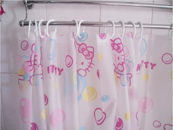 180x180cm Hello kitty shower curtain waterproof bathroom drapes partition valance