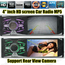 new support rear view camera 4.0” inch TFT HD screen car radio player USB SD aux in 1080P  radio 1 din car audio stereo mp5