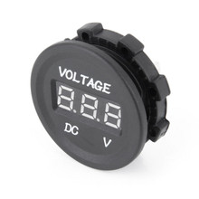 1pc 12V 24V Car Motorcycle LED DC Digital Display Voltmeter Waterproof Meter Automobile motorcycle Newest