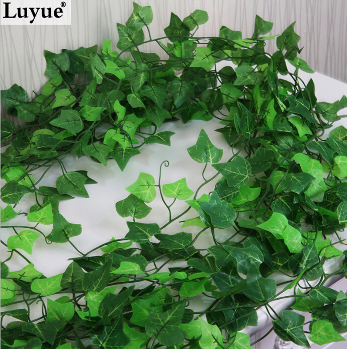 Luyue Artificial Ivy Leaf Garland Plants Vine Fake Foliage Flowers Home decor 7 5 feet