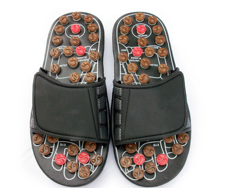 New Healthy Reflexology Acupuncture WOODEN MASSAGE SANDALS Shoes Health