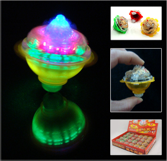 Novelty toy stunning light spinning top toy spinning top light up toy