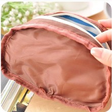 A1127 New 2014 Arrive Fashion Ladies Bag Striped Sailor Anchor Canvas Multifunction Pen Pocket Pencil Bags