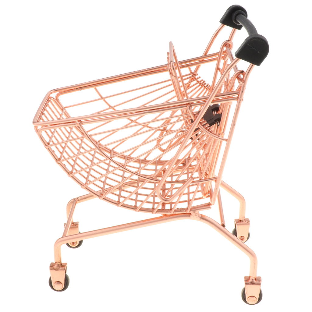 Carrito de la compra Mini de Metal para supermercado, carrito de empuje