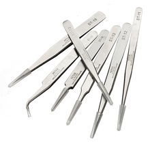 Lowest Price New Stainless Steel Industrial Anti-static Tweezers watchmaker Repair Tools Set Excellent Quality