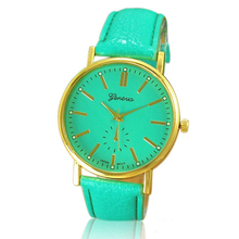 2015 Brand New Women s Fashion Geneva Roman Numeral Faux Leather Quartz Analog Wrist Watch