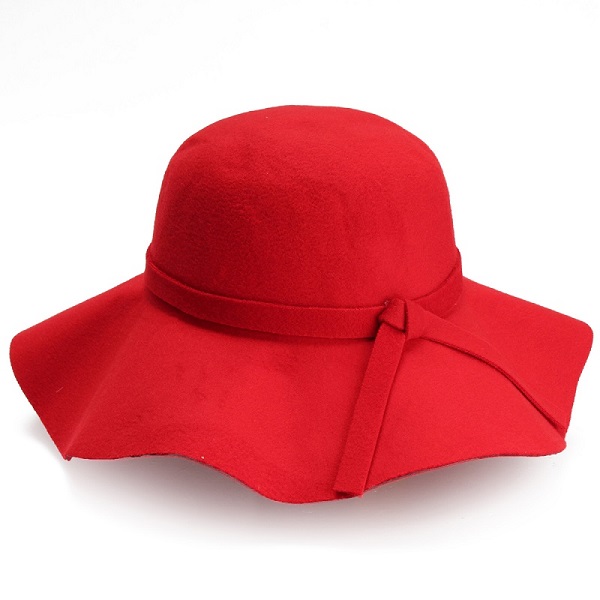 2015 Hot new Vintage Kids Child Boy Girl Hats Wool Felt Crushable Wide Large Brim Floppy