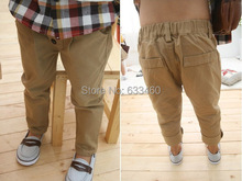 Children Baby Clothes Kid Boys Retro Khaki Casual Pants Straight Trousers 2 7Y