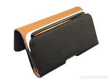Smooth pattern Lichee pattern Leather Pouch phone bag case with Belt Clip For lenovo a916 For