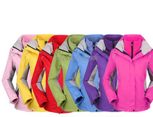 2015 Women Ski Suit Winter Fleeces Inside Camping&Hiking Jackets Female 2 Pieces Outdoor Jacket Thick Sport Wear 10 Color