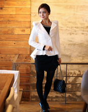 Women Tuxedo Suit Ladies Business Formal Suits Work Coat Elegant Ruffle Jacket Office Peplum Blazer