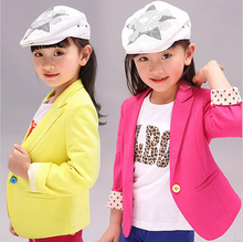 Girls Jacket Children’s Clothing Kids Spring & Autumn Child Coat 2016 Baby Clothes Blazers Outerwear Girl Trench Coat Q78