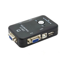 2 Port KVM USB Switch Manual VGA USB KVM Switch BOX USB 2.0 Mouse Keyboard 1920*1440 free shipping