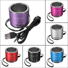 Z12 Cylinder Portable Mini Speaker Amplifier FM Sound Music Radio HIFI Support USB Micro for SD TF Line in Card MP3 Player