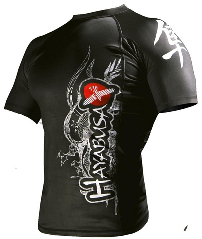 High quality cheap hayabusa rashguard mma fight vale tudo kick boxing muay thai brazilian jiu jitsu