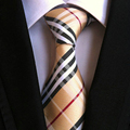 men ties Checked plaid Formal Business Wedding 100 silk Necktie Classic neck tie Clothing Accessories