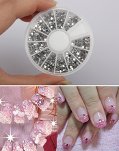 2000 1 5mm Clear Transparent Round Glitter Nail Art Rhinestones Wheel B2C Shop