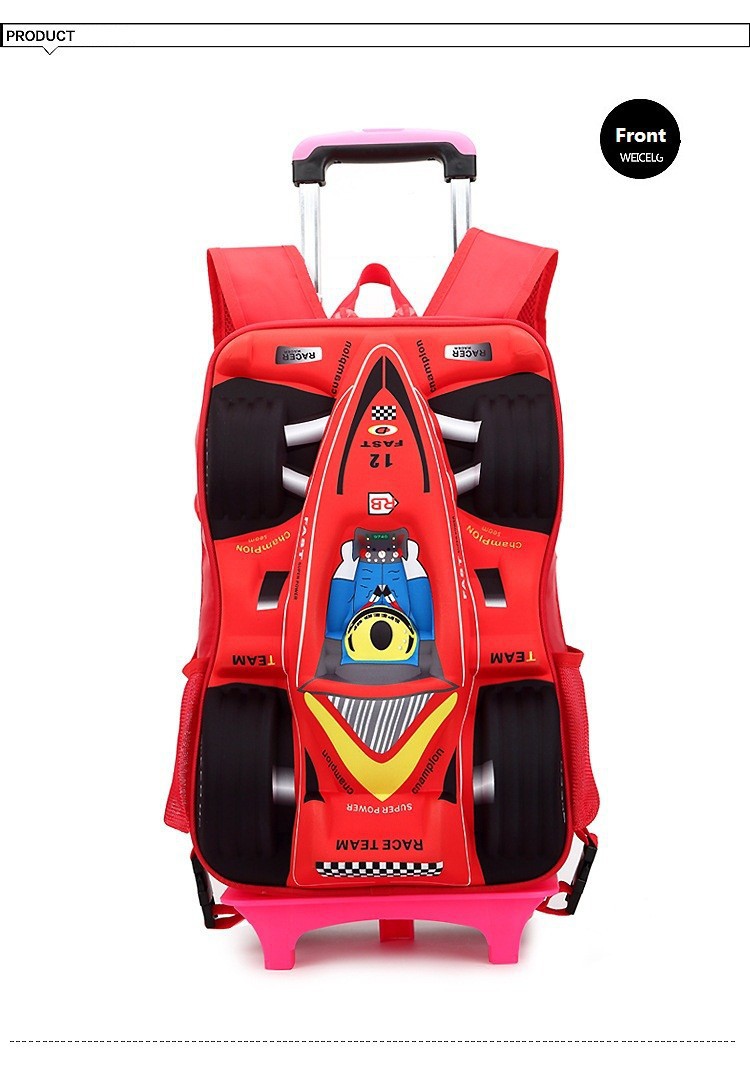 Children\\\'s-cartoon-car-stereo-rod-rolling-suitcase-luggage-bag-children-3D-trolley-school-bags-6