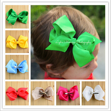 Newest Trendy Solid Satin ribbon bowknots/tie decoration girls Headwear Clamp alloy Duckbill clip diy garments/hair accessories