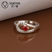 R285 Promotion Korean Elegant Imitation Ruby 925 Sterling Silver Rings For Women, Wedding Engagement Ring For Couple