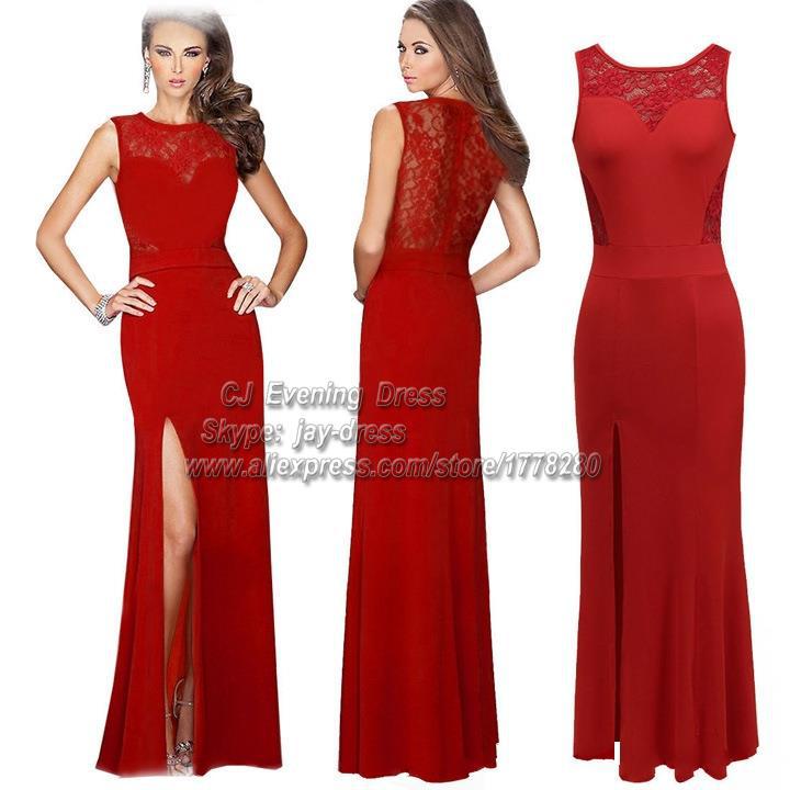 under-50-long-red-fishtail-dress-rose-cotillon-social-godmother-party ...