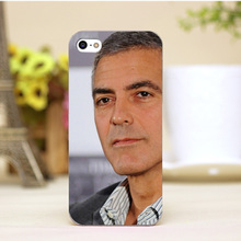 pz0006-1-5-4 George Clooney Design cellphone cases For iphone 4 5 5c 5s 6 6plus Shell Hard Lucency Skin Shell Case Cover