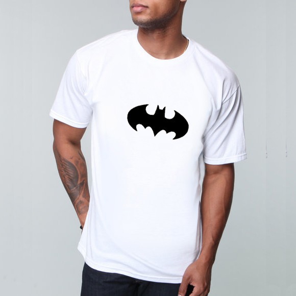 600px New Template for t shirt White batman sign 1