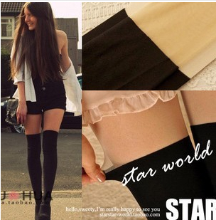 women tights double colors 2015 new design for spr...