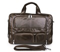 Vintage 100 Genuine Leather Briefcase Men Cowhide Business Travel Bags Portfolio Large Size Laptop Handbag Messenger
