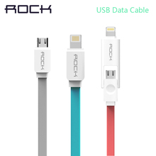 ROCK 2015 Newest Colorful Plug Micro USB Cable for iPhone 6 6s Plus 5s iPadmini / Samsung / Sony / Xiaomi / HTC Data Line H46