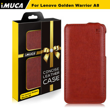 Lenovo A8 Case 100 IMUCA original Lenovo Golden Warrior A8 A808T A806 Leather Case Verticl Flip