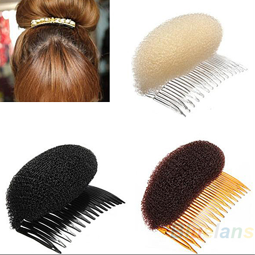 1pc Hair Styler Volume Bouffant Beehive Shaper Roller Bumpits Bump Foam On Clear Comb Xmas Accessories