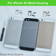 High Quality Gray/Silver White/ Gold Housing Back Door Cover + Middle Frame + Side Button With Free Tool For iPhone 5S & imei
