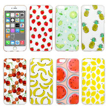 Fruit Style Cellphone Cover Case Ultra-Thin TPU Soft Silicone Mobile Phone Protector Shell for iPhone 5 5S 5SE 6 6S Plus