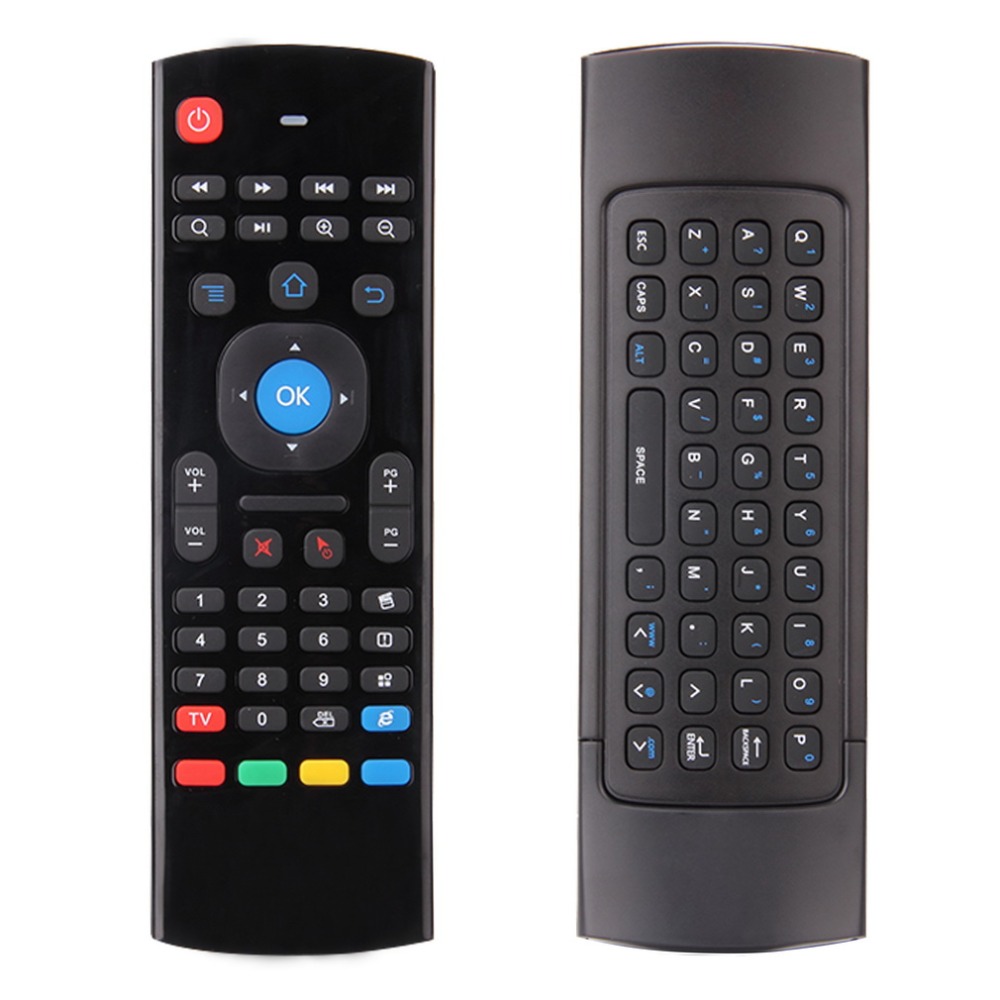 1 Set 2.4G Mini Wireless Remote Control Full Keyboard & TV Remote Air Mouse with USB Receiver For XBMC Android TV Box Mini PC