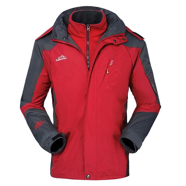Hot sale 2014 new brand fashion mens 3 in 1 waterproof jacket outdoor
