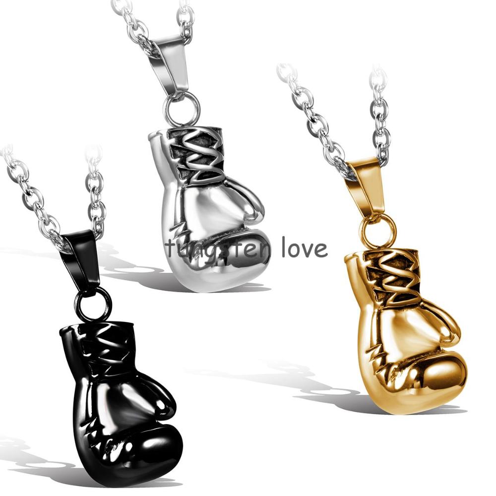 Gold/Black/Silver Fashion Lovely Mini Boxing Glove Necklace Boxing
