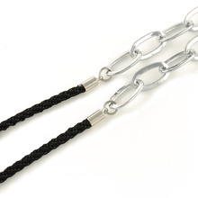 Japan Anime Naruto Kakashi write round eyes Pendant Weave Necklaces Chain Rope Splicing Metal Necklace Fashion