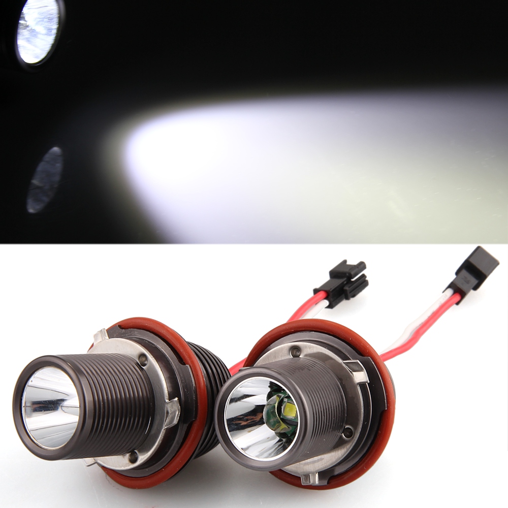 2 H8 10W LED CREE Angel Eye Light White for BMW E39 E53 E65 E66 E60
