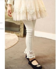 In Stock Girls lace bow Leggings princess Girls panty hose Kid pants child Leggings 2 6