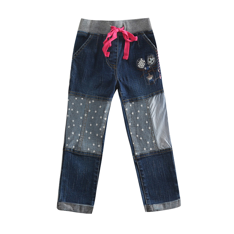 Girls causal pants 2016new fashion NOVA kids wear spring autumn clothing printed flower long pants for girls retail G4823