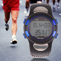 New Sale EA14 P1005M 3D Pedometer Tracker Heart Rate Monitor Wristwatch with Backlight