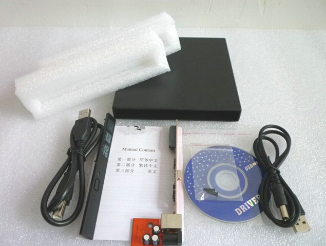 SATA To USB External USB2 0 Optical Drive Enclosure Case 12 7mm SATA Caddy Adapter for