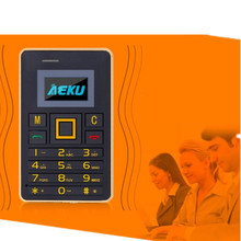Original Ultra Thin mini AEKU K5 Cell Phones Student Version Credit Card Mobile Phone FM Bluetooth