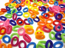 100pcs/lot Colorful Child Kids Hair Holders Rubber Bands Hair Elastics Accessories Girl Women Charms Tie Gum Wholesale
