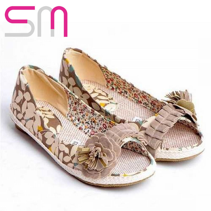Big Size 30-43 Traditional Print Flower Gladiator Sandals 2015 Brand ... Big Size 30-43 Traditional Print Flower Gladiator Sandals 2015 Brand ...