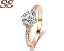SparShine Prong Setting Bijoux Wedding Ring Anillos Anel Vintage Sapphire Pearl Roxi Ruby Joyas De Plata