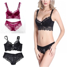New Sexy Women Bra and Panty Knickers Set Thin Lace Lingerie Underwear Sets 32-36B LE2